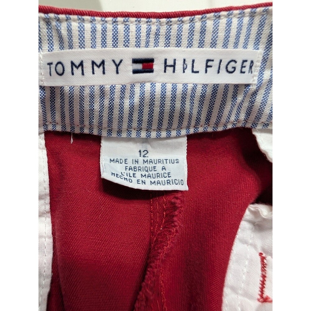 Tommy Hilfiger Women's Red Chino Pants Sz 12 Americana Preppy Coastal Classic - Picture 3 of 8